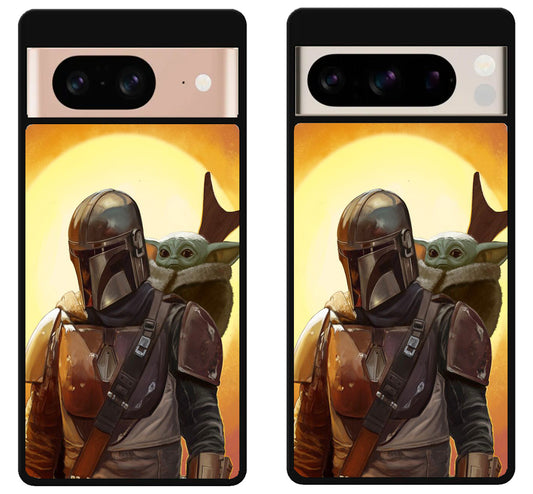 Boba Fett And The Cild Baby Yoda Mandalorian Google Pixel 8 | 8 Pro Case
