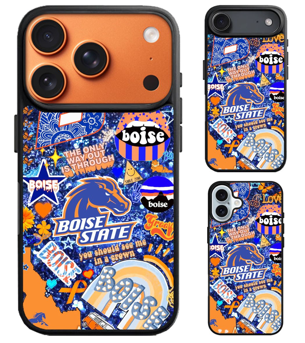 Boise State Broncos Collage iPhone Air | iPhone 17 | 17 Pro | 17 Pro Max Case