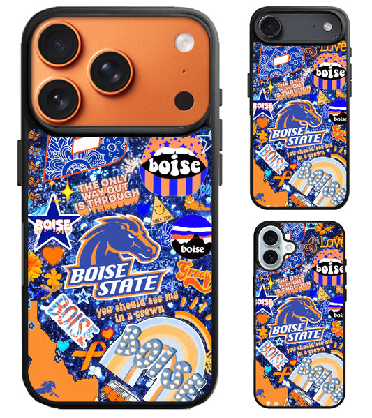 Boise State Broncos Collage iPhone Air | iPhone 17 | 17 Pro | 17 Pro Max Case