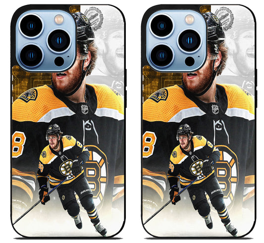 Boston Bruins Background David Pastrnak iPhone 15 Pro | iPhone 15 Pro Max Case