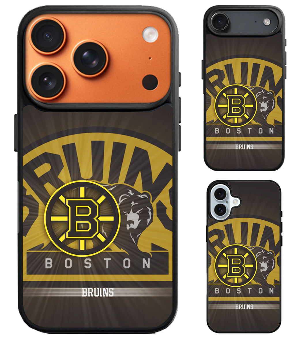 Boston Bruins Background iPhone Air | iPhone 17 | 17 Pro | 17 Pro Max Case