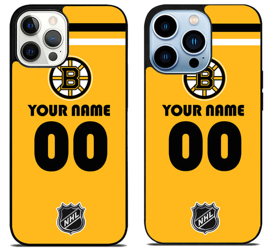 Custom Personalized Boston Bruins NHL iPhone 15 Pro | iPhone 15 Pro Max Case