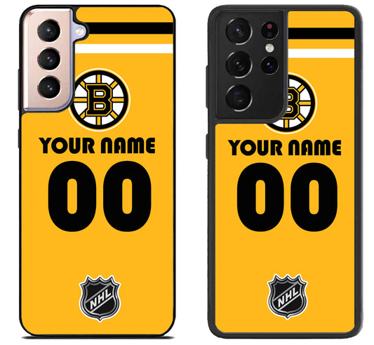 Custom Personalized Boston Bruins NHL Samsung Galaxy S21 | S21 FE | S21+ | S21 Ultra Case