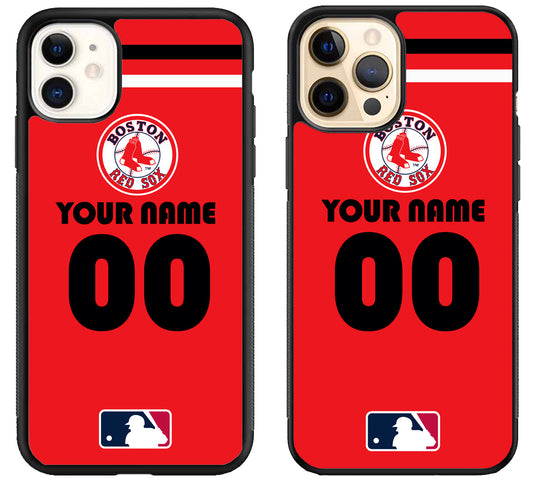 Custom Personalized Boston Red Sox MLB iPhone 12 | 12 Mini | 12 Pro | 12 Pro Max Case
