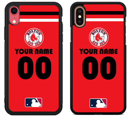 Custom Personalized Boston Red Sox MLB iPhone X | Xs | Xr | Xs Max Case