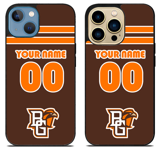 Custom Personalized Bowling Green Falcons iPhone 14 | 14 Plus | 14 Pro | 14 Pro Max Case