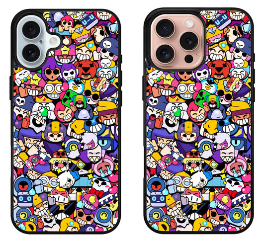 Brawl Stars Collage iPhone 16 | 16 Plus | 16 Pro | 16 Pro Max Case