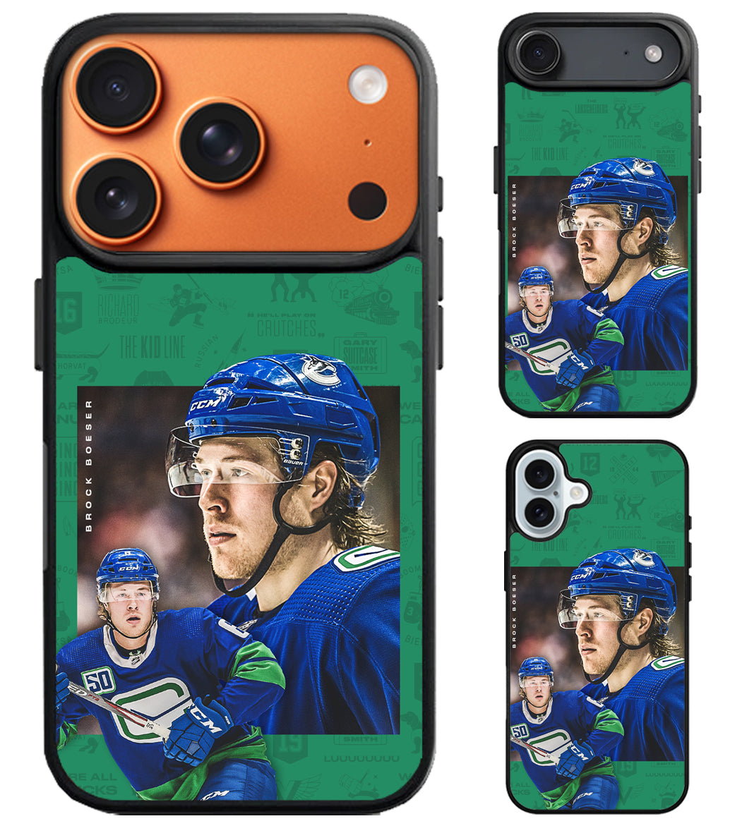 Brock Boeser Vancouver Canucks iPhone Air | iPhone 17 | 17 Pro | 17 Pro Max Case