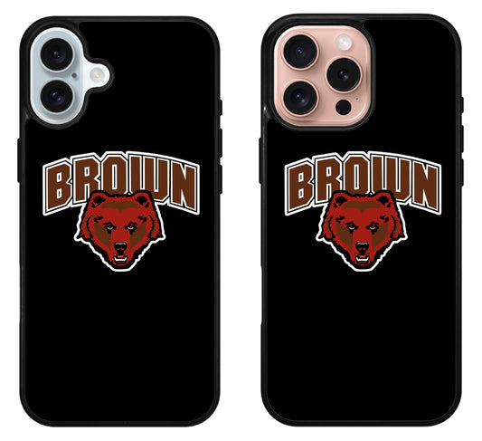 Brown Bears Black iPhone 16 | 16 Plus | 16 Pro | 16 Pro Max Case