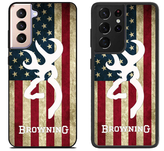 Browning Deer Logo Flag Samsung Galaxy S21 | S21 FE | S21+ | S21 Ultra Case