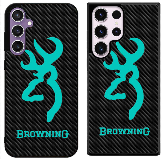 Browning Deer Mint Carbon Samsung Galaxy S24 | S24+ | S24 Ultra Case