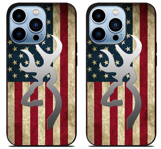 Browning Logo Flag iPhone 15 Pro | iPhone 15 Pro Max Case