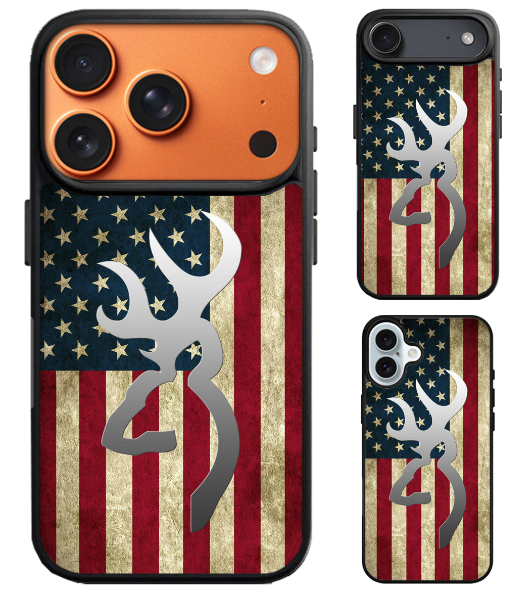 Browning Logo Flag iPhone Air | iPhone 17 | 17 Pro | 17 Pro Max Case