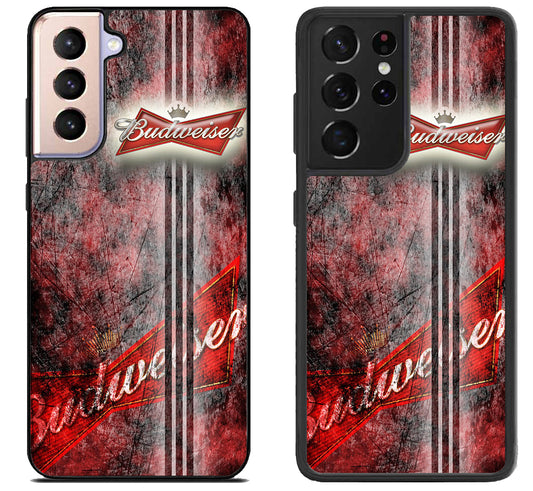 Budweiser Red Wallpaper Samsung Galaxy S21 | S21 FE | S21+ | S21 Ultra Case