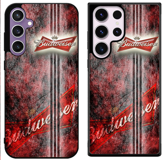 Budweiser Red Wallpaper Samsung Galaxy S24 | S24+ | S24 Ultra Case