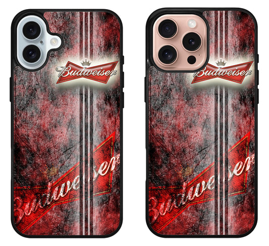 Budweiser Red Wallpaper iPhone 16 | 16 Plus | 16 Pro | 16 Pro Max Case