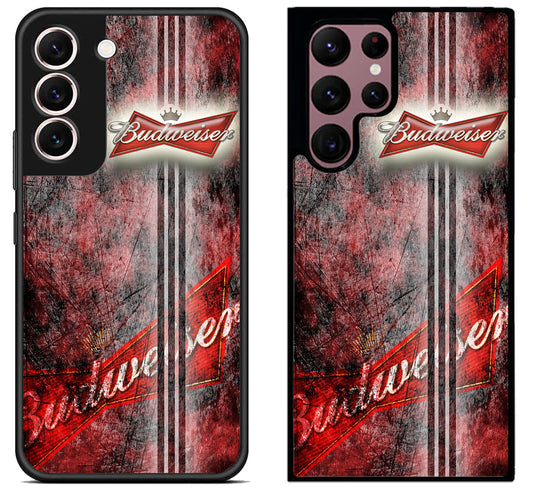 Budweiser Red Wallpaper Samsung Galaxy S22 | S22+ | S22 Ultra Case