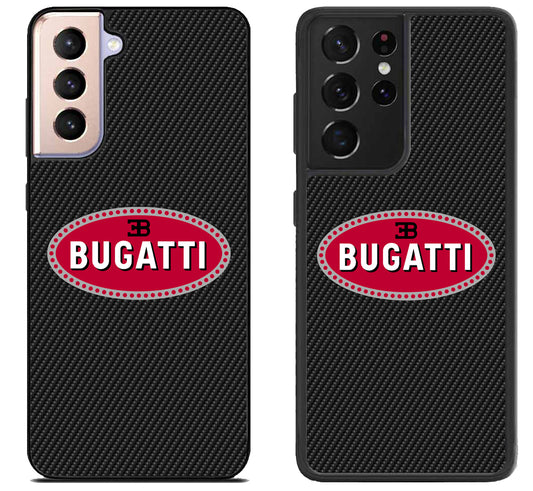 Bugatti Logo Carbon Samsung Galaxy S21 | S21 FE | S21+ | S21 Ultra Case