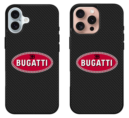 Bugatti Logo Carbon iPhone 16 | 16 Plus | 16 Pro | 16 Pro Max Case