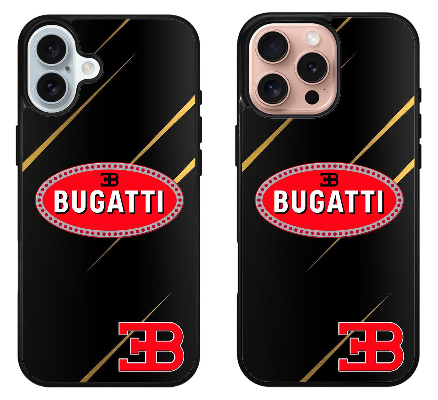 Bugatti Logo Metallic iPhone 16 | 16 Plus | 16 Pro | 16 Pro Max Case