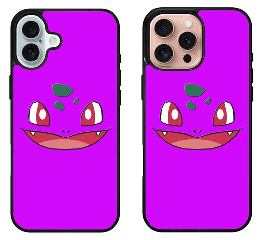 Bulbasaur Pokemon Purple iPhone 16 | 16 Plus | 16 Pro | 16 Pro Max Case