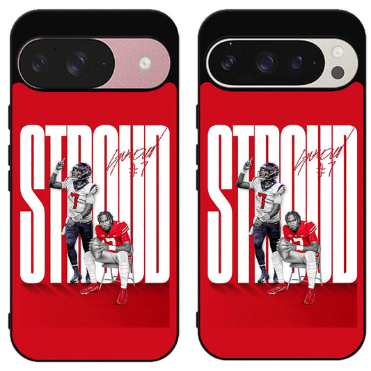 CJ Stroud Red Texans Google Pixel 9 | 9 Pro | 9 Pro XL Case