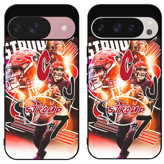 CJ Stroud Texans Collage Google Pixel 9 | 9 Pro | 9 Pro XL Case