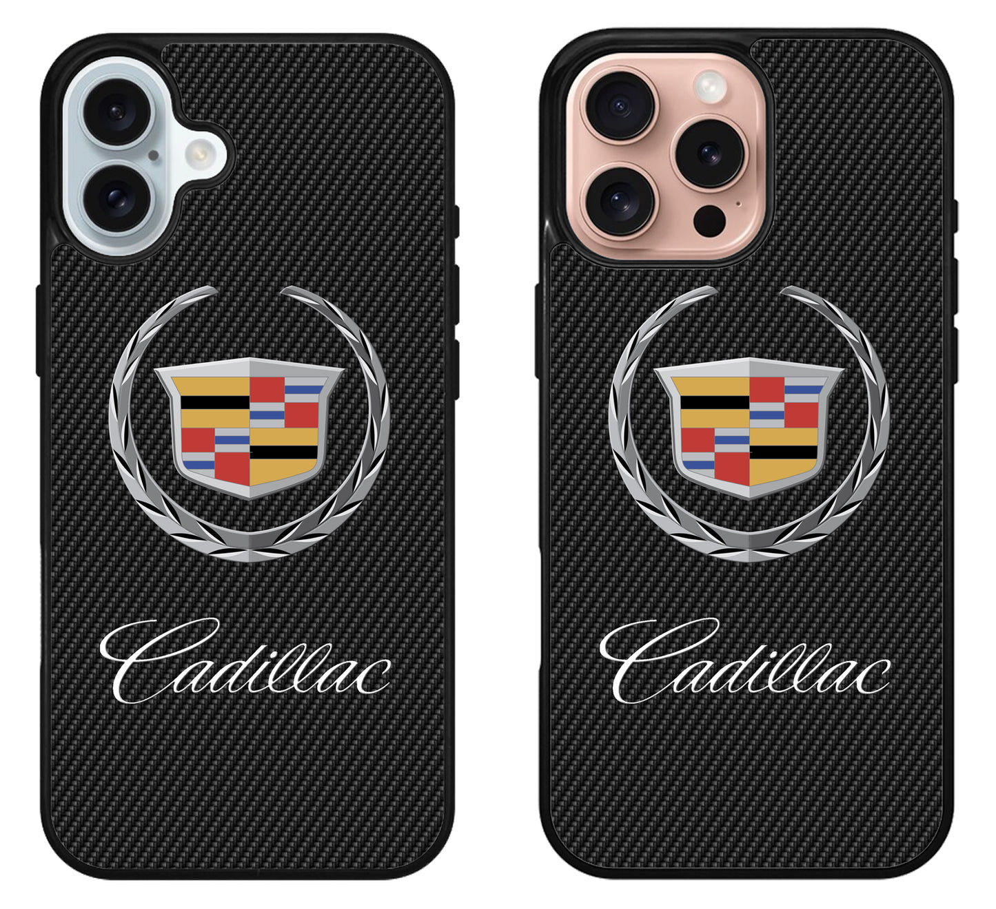 Cadillac Logo Black Carbon iPhone 16 | 16 Plus | 16 Pro | 16 Pro Max Case
