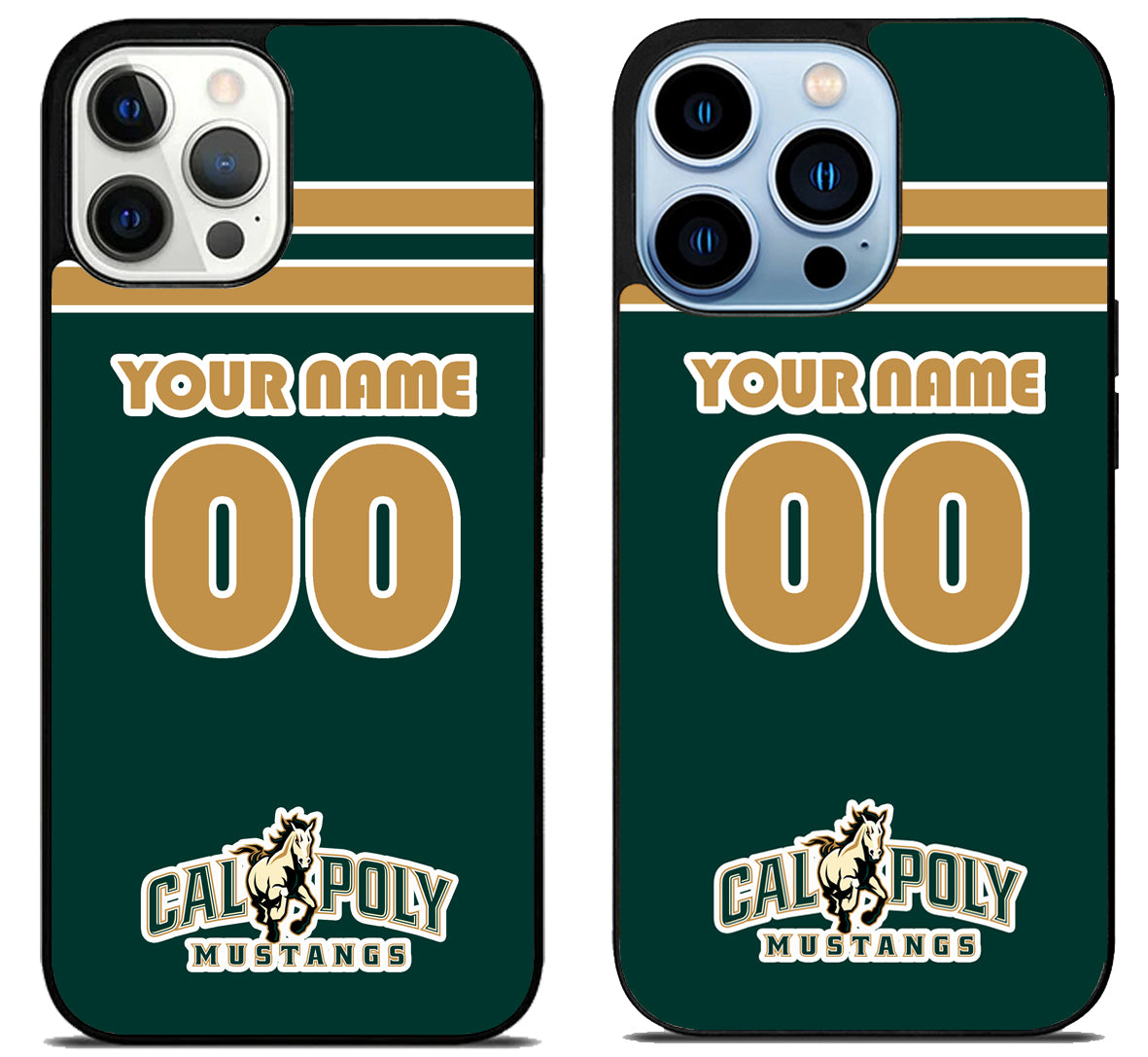 Custom Personalized Cal Poly Mustangs iPhone 15 Pro | iPhone 15 Pro Max Case