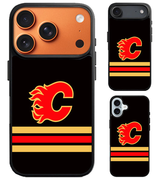 Calgary Flames Black iPhone Air | iPhone 17 | 17 Pro | 17 Pro Max Case