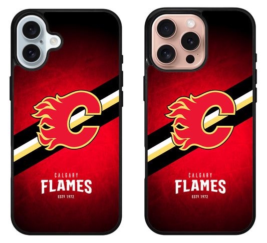 Calgary Flames Cover iPhone 16 | 16 Plus | 16 Pro | 16 Pro Max Case