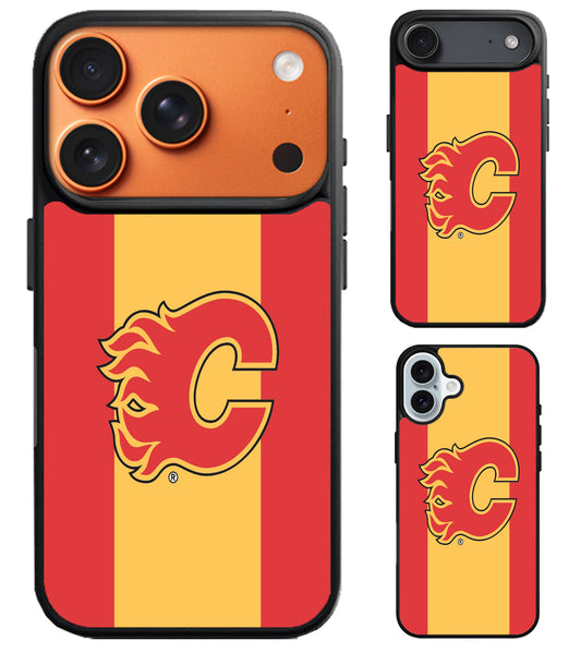 Calgary Flames Stripe iPhone Air | iPhone 17 | 17 Pro | 17 Pro Max Case