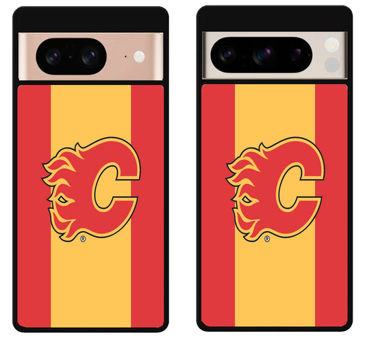 Calgary Flames Stripe Google Pixel 8 | 8 Pro Case