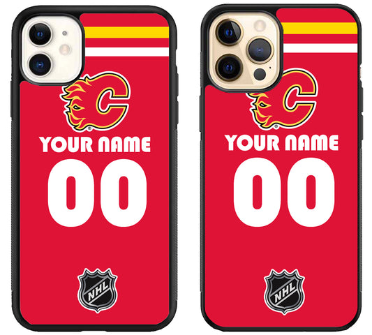 Custom Personalized Calgary Flames NHL iPhone 12 | 12 Mini | 12 Pro | 12 Pro Max Case