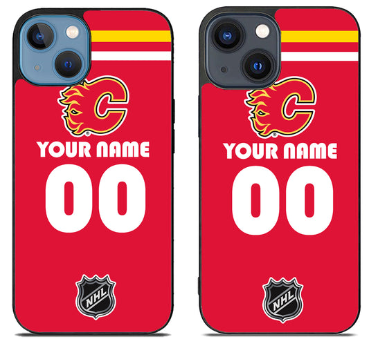 Custom Personalized Calgary Flames NHL iPhone 15 | iPhone 15 Plus Case