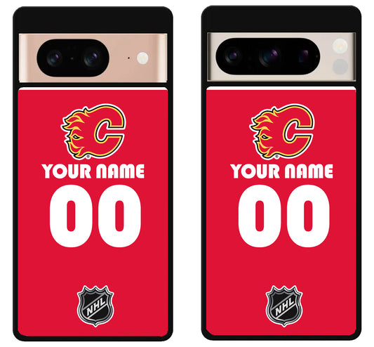 Custom Personalized Calgary Flames NHL Google Pixel 8 | 8 Pro Case