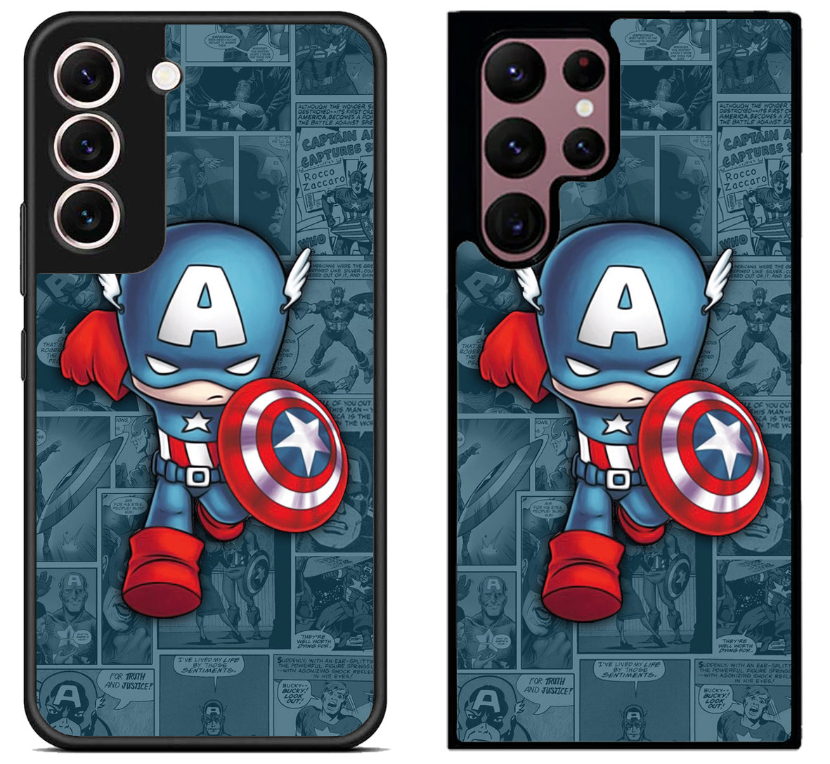 Captain America Background Samsung Galaxy S22 | S22+ | S22 Ultra Case