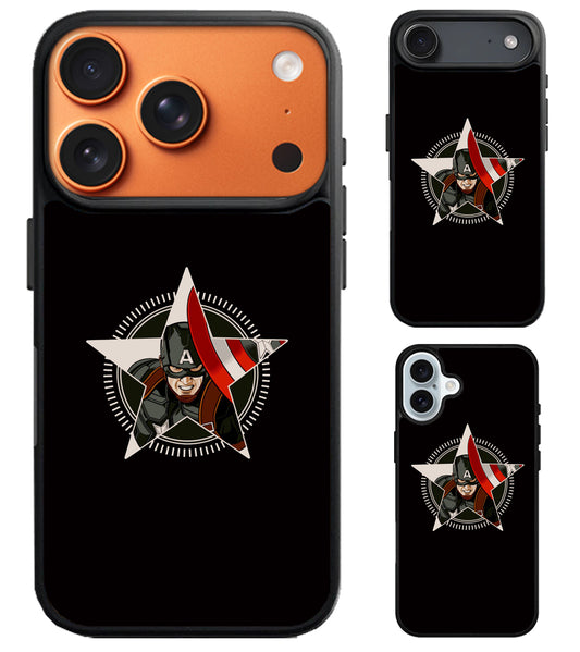 Captain America Black iPhone Air | iPhone 17 | 17 Pro | 17 Pro Max Case