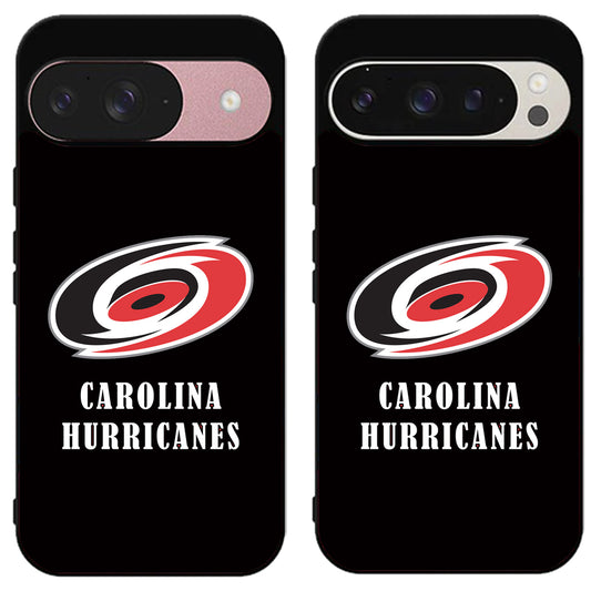 Carolina Hurricanes Black Google Pixel 9 | 9 Pro | 9 Pro XL Case