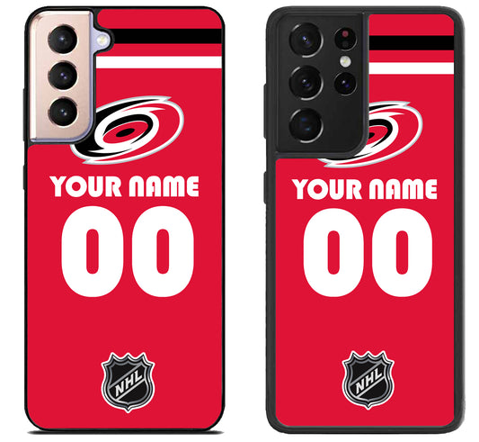 Custom Personalized Carolina Hurricanes NHL Samsung Galaxy S21 | S21 FE | S21+ | S21 Ultra Case