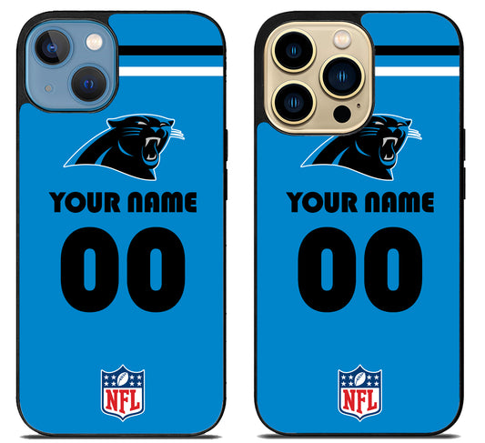 Custom Personalized Carolina Panthers NFL iPhone 14 | 14 Plus | 14 Pro | 14 Pro Max Case