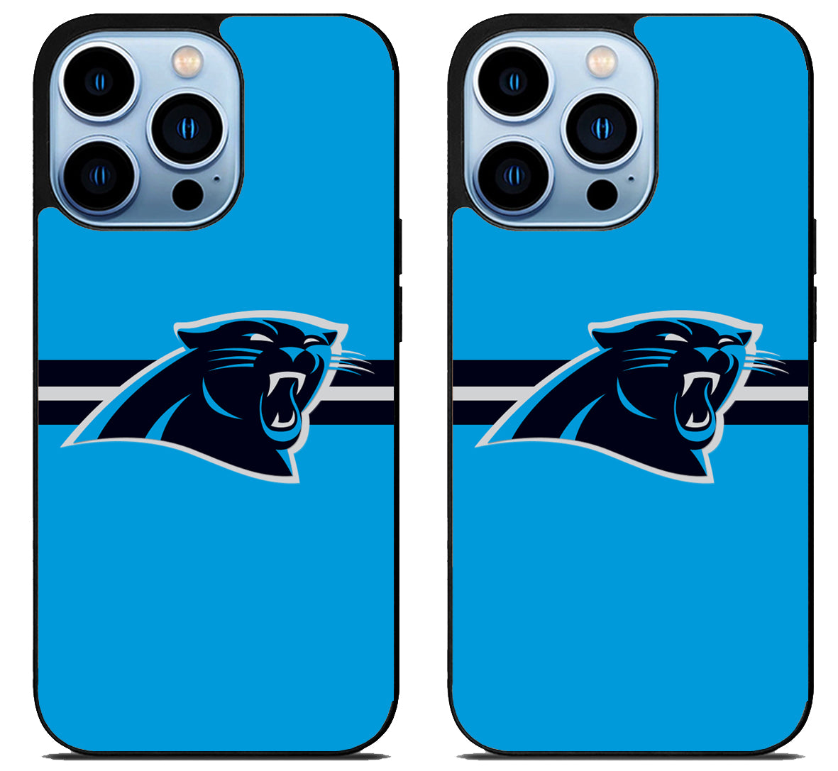 Carolina Panthers Striped iPhone 15 Pro | iPhone 15 Pro Max Case