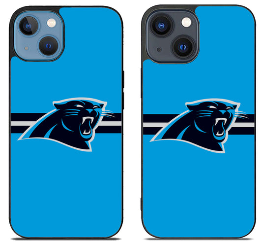 Carolina Panthers Striped iPhone 15 | iPhone 15 Plus Case