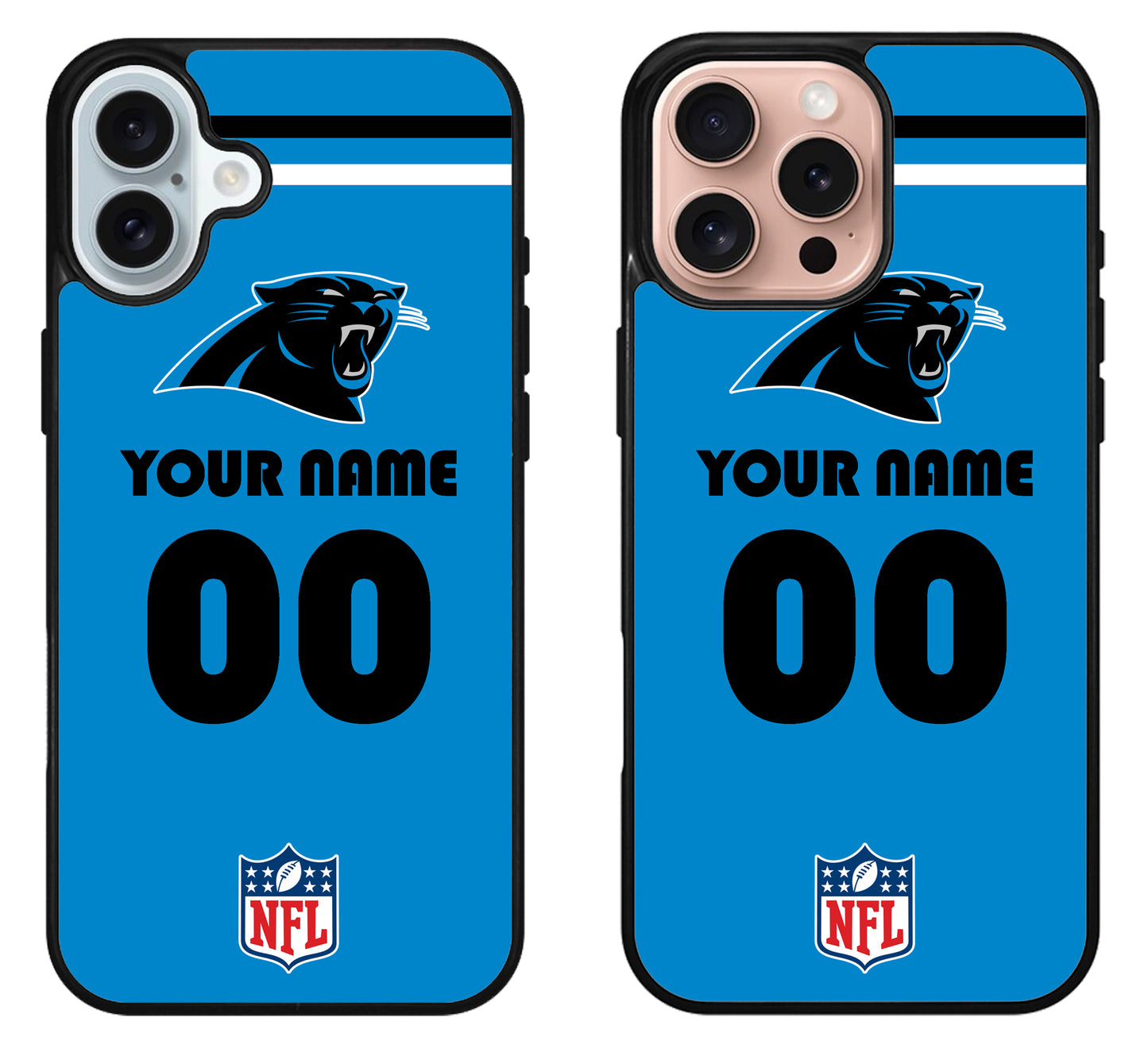 Custom Personalized Carolina Panthers NFL iPhone 16 | 16 Plus | 16 Pro | 16 Pro Max Case