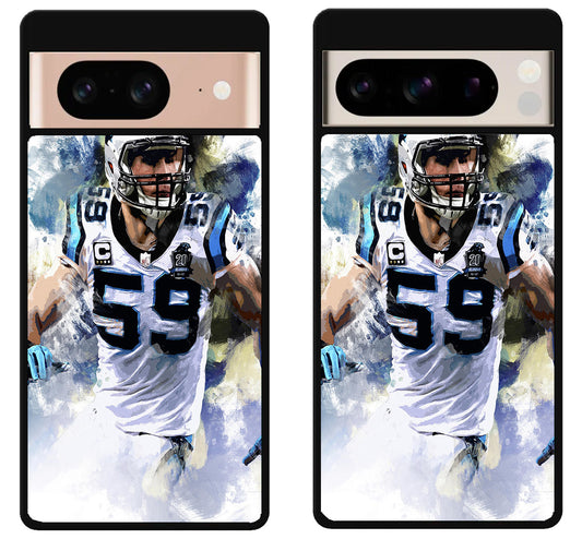 Carolina panthers Luke kuechly Artwork Google Pixel 8 | 8 Pro Case
