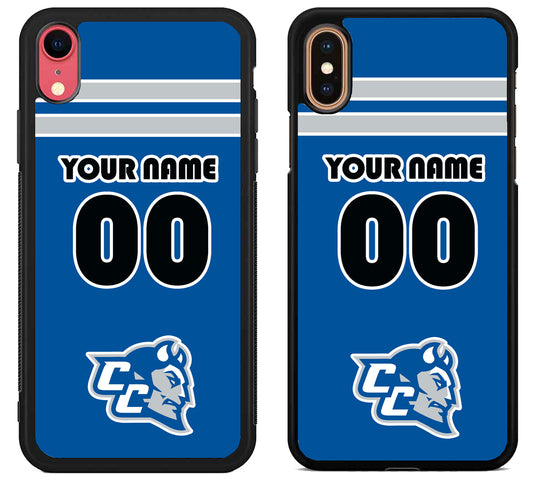 Custom Personalized Central Connecticut Blue Devils iPhone X | Xs | Xr | Xs Max Case