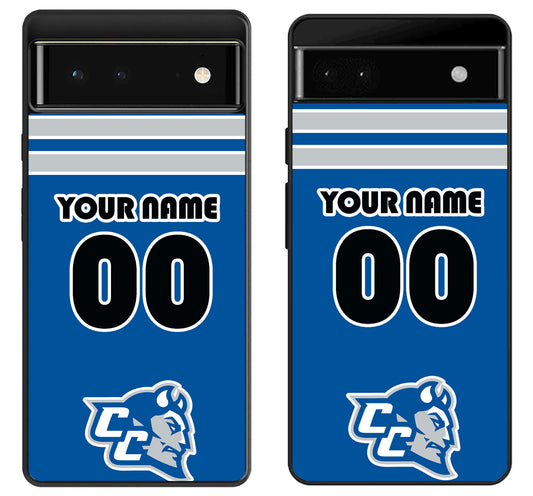 Custom Personalized Central Connecticut Blue Devils Google Pixel 6 | 6A | 6 Pro Case