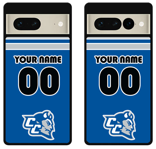 Custom Personalized Central Connecticut Blue Devils Google Pixel 7 | 7 Pro Case