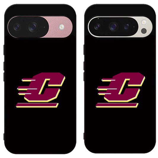 Central Michigan Chippewas Black Google Pixel 9 | 9 Pro | 9 Pro XL Case