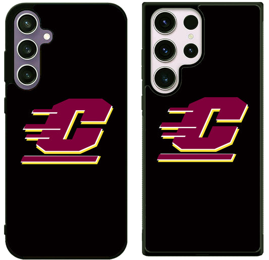 Central Michigan Chippewas Black Samsung Galaxy S25 | S25+ | S25 Ultra Case